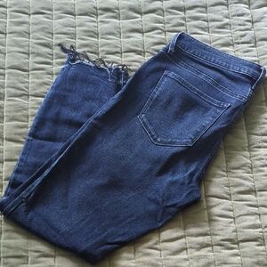Old Navy Dark Blue Ankle Cropped Rockstar Super Skinny Jeans